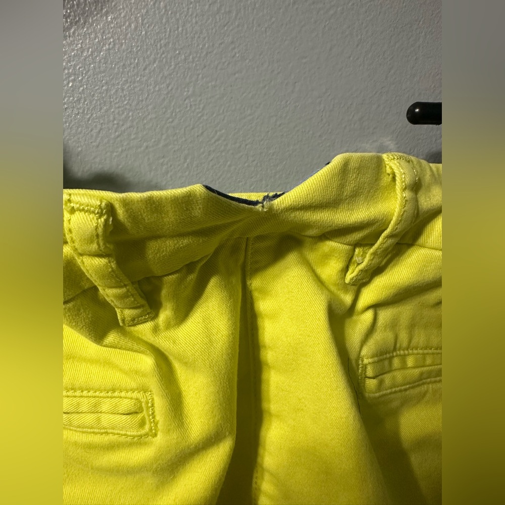 Boden Neon Yellow Cropped Trouser Pants Cotton Womens Size 4R 4 WM464 - Picture 10 of 10